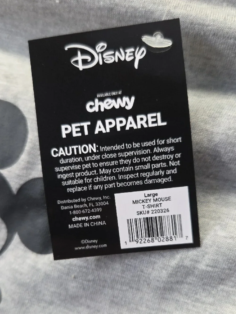 Disney Grey Tee with Red Trim & Mickey Print